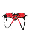 Plus Size Lace w/Satin Strap On Harness - Red