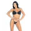 Removable Rhinestone & Chain Shoulder Straps - Silver O/S -