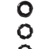 MALESATION Stretchy Cock Rings - Pack of 3 Black