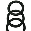 MALESATION Cock Ring Set - Pack of 3 Black