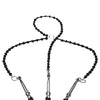 Steamy Shades Y-Style Deluxe Beaded Nipple Clamps - Black/Silver
