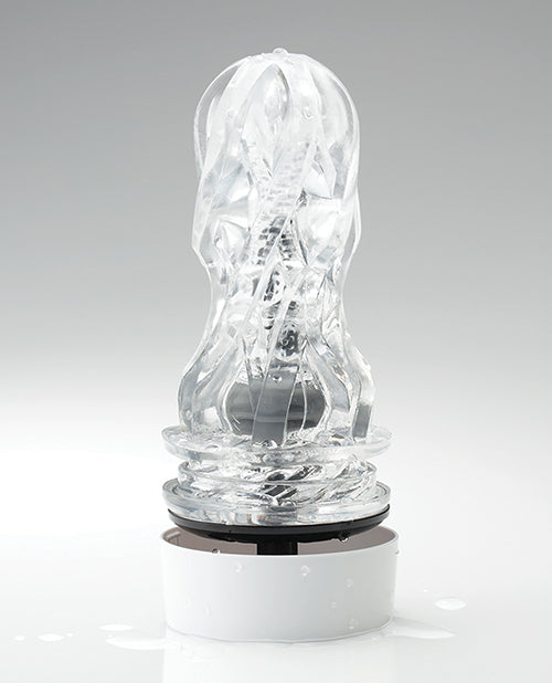 Tenga Aero Dial-Operated Suction Control Masturbator - Silver Ring