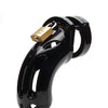 The Curve 3 3/4" Curved Cock Cage & Lock Set  - Black