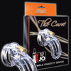 The Curve 3 3/4" Curved Cock Cage & Lock Set - Clear