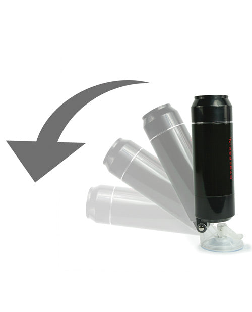 CyberSkin Stealth Dual Stroker Mouth & Anal - Black
