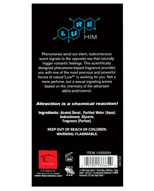 Lure Black Label for Him - 2.5 oz
