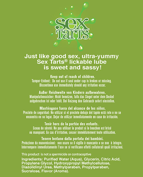 Sex Tarts Lube -  6 oz Green Apple Fizz