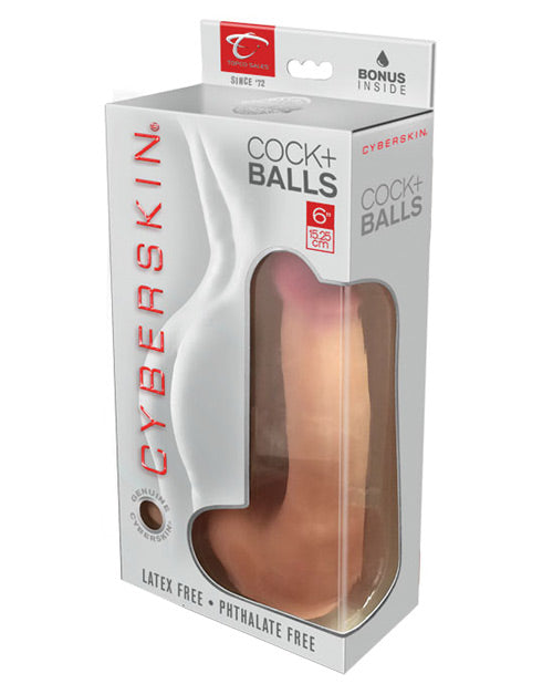 CyberSkin 6" Cyber Cock w/Balls - Flesh