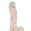 Get Lucky 8.5" Real Skin Confetti Cock - Multi Color