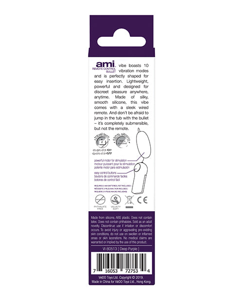 VeDO AMI Remote Control Bullet - Deep Purple