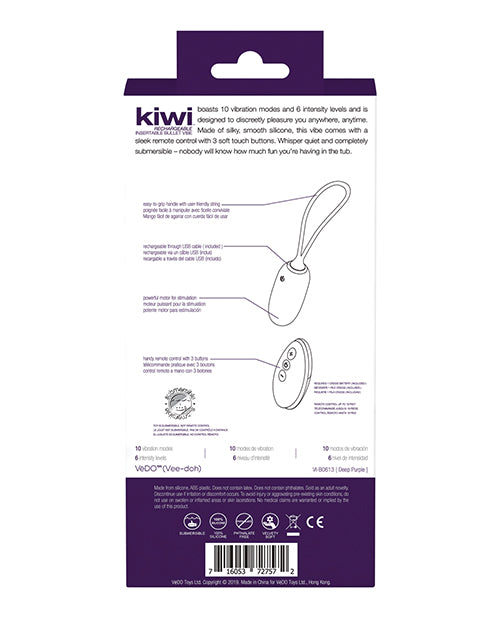 VeDO KIWI Rechargeable Insertable Bullet - Assorted Colors