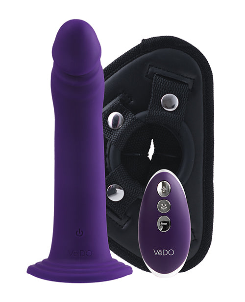 VeDo Diki Rechargeable Vibrating Dildo w/Harness - Assorted Colors