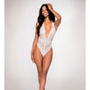 Stretch Lace Teddy White O/S