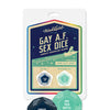 '=Wood Rocket Gay AF Gay Men Couples Sex Dice Game - Blue
