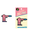 '=Wood Rocket Box Brown:  Elephant Torch Enamel Pin