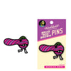 '=Wood Rocket Box Brown: Running Bowl Enamel Pin