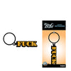Wood Rocket Fuck Keychain - Gold