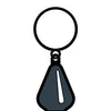Wood Rocket Butt Plug Keychain - Black