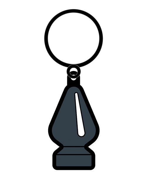 Wood Rocket Butt Plug Keychain - Black
