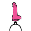Wood Rocket Dildo Keychain - Pink