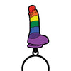 Wood Rocket Pride Dildo Keychain - Rainbow