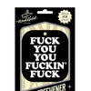 Wood Rocket Fuck You You Fucking Fuck Air Freshener - Black Ice