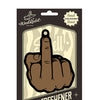 Wood Rocket Middle Finger Brown Air Freshener - Cologne