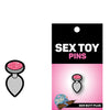 Wood Rocket Sex Toy Gem Butt Plug Pin - Silver/Pink