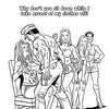 Wood Rocket Bachelorette Party Adult Coloring Book