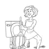 Wood Rocket Adults Doing Adult Shit Coloring Book