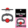 Wood Rocket Sex Toy Ball Gag Pin - Grey/Red