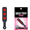 Wood Rocket Sex Toy Hearts Paddle Pin - Black/Red