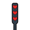 Wood Rocket Sex Toy Hearts Paddle Pin - Black/Red