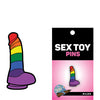 Wood Rocket Sex Toy Gay Pride Dildo Pin - Rainbow