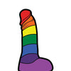 Wood Rocket Sex Toy Gay Pride Dildo Pin - Rainbow
