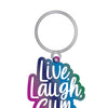 Wood Rocket Live Laugh Cum Keychain - Multi Color