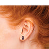 Wood Rocket Sex Toy Dildo Earrings - Pink Glitter