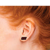 Wood Rocket Porn Slut Earrings - Red Glitter
