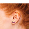 Wood Rocket Porn Sexy Earrings - Pink/Gold