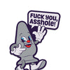 Wood Rocket Fuck Buddies Fuck You Asshole Pin - Grey