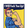 Wood Rocket I Will Fuck You Up! Pin - Multi Color