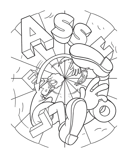 Wood Rocket Suck My Crayon Swear Word Coloring Book