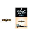 Wood Rocket She/Her Pin - Black/Gold