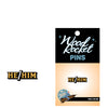 Wood Rocket He/Him Pin - Black/Gold