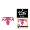 Wood Rocket Uterus Large Pin - Pink