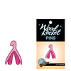 Wood Rocket Clitoris Large Pin - Pink
