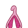 Wood Rocket Clitoris Large Pin - Pink