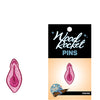 Wood Rocket Vulva Large Pin - Pink