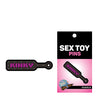 Wood Rocket Sex Toy Kinky Paddle Large Pin - Black/Pink
