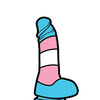Wood Rocket Sex Toy Trans Pride Dildo Large Pin - Multi Color